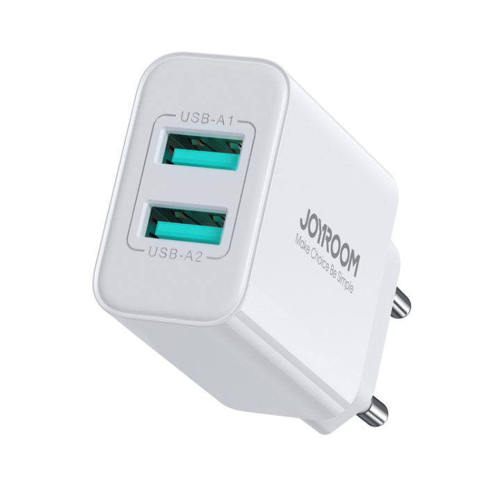 Joyroom - Joyroom Nätladdare 2xUSB-A 10.5W 2.1A - Vit