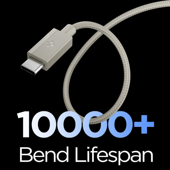 Spigen - Spigen USB-C till USB-C Kabel EB6015CC Essential 1.5m 60W - Titanium