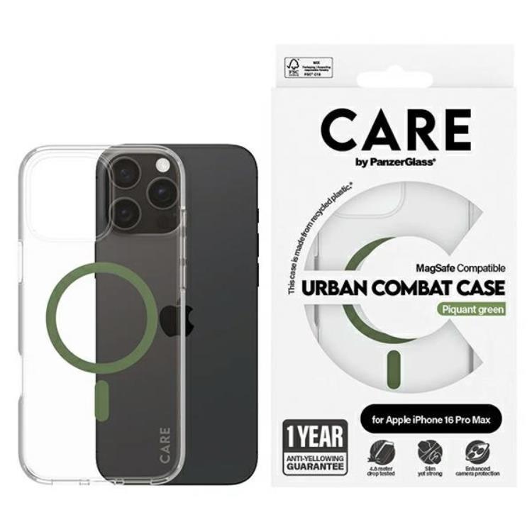 CARE By PanzerGlass iPhone 16 Pro Max Mobilskal MagSafe - Grön | 2353 | AlltMobil