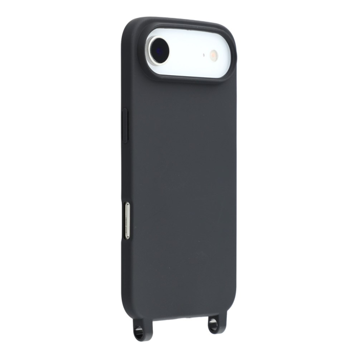 A-One Brand - iPhone 17 Air Mobilskal TPU Shockproof med Lanyard - Svart
