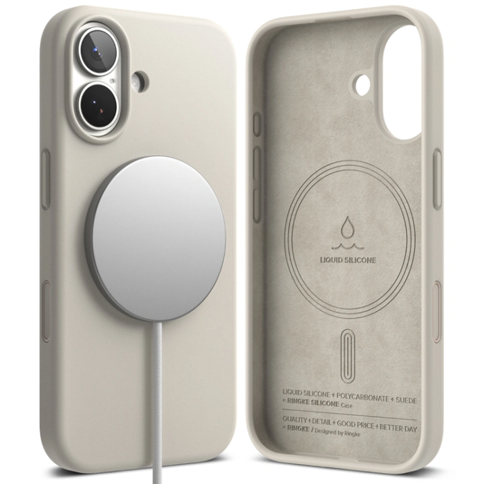 Ringke - Ringke iPhone 17 Mobilskal Magsafe Magnetic Silikon - Stone