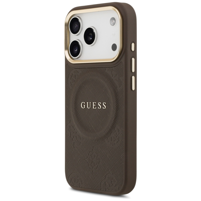 Guess - Guess iPhone 17 Pro Max Mobilskal Magsafe Peony Hot Stamp - Brun