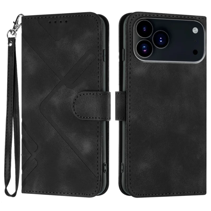A-One Brand - iPhone 17 Pro Max Plånboksfodral Line - Svart