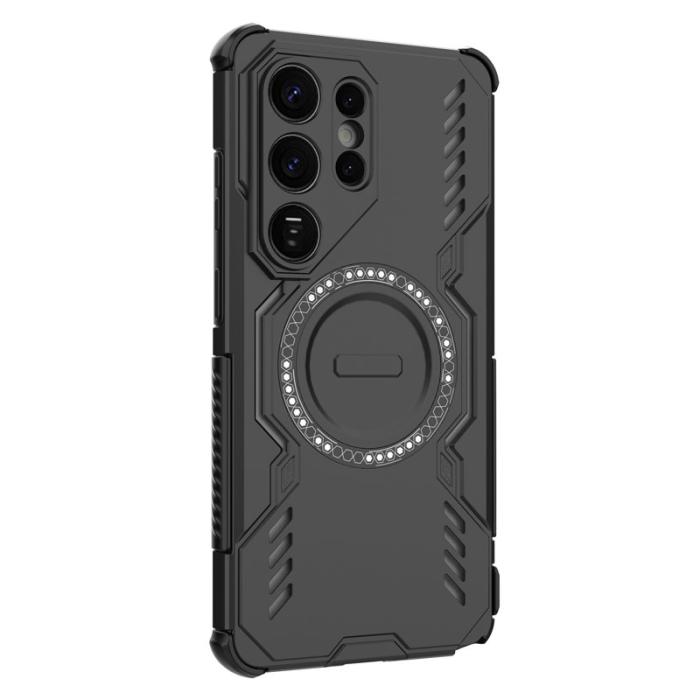 OEM - Mobilskal till Samsung Galaxy S26 Ultra Magnetiskt Butterfly Armor PC TPU Svart
