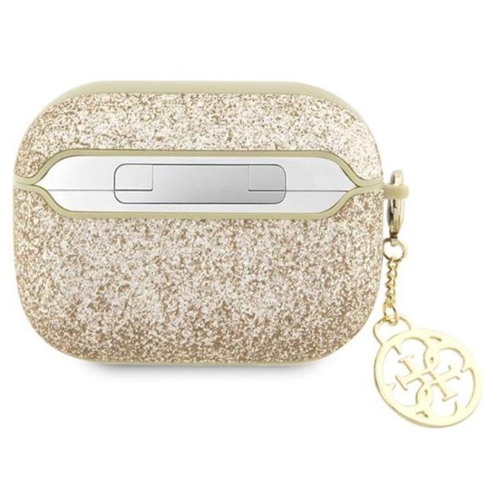 Guess - Guess Airpods Pro 2 Skal Glitter Flake Charm - Guld