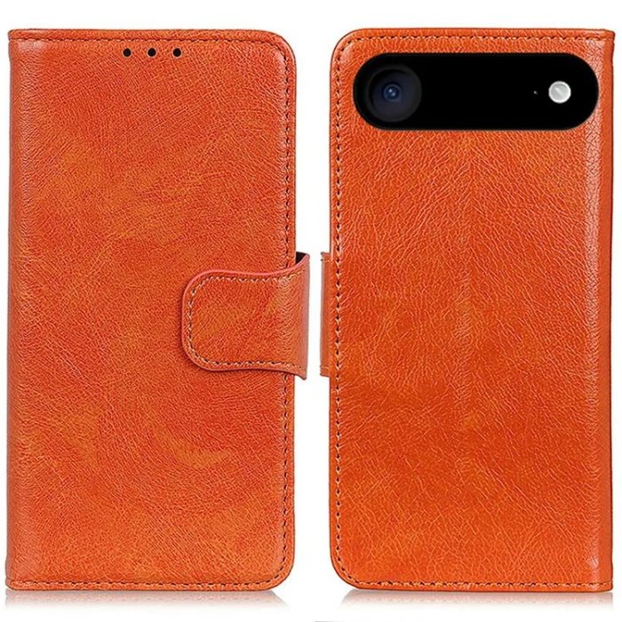 A-One Brand - iPhone 17 Air Plånboksfodral Nappa Texture - Orange