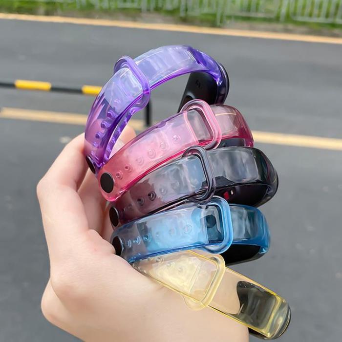 Ruhtel - Silicone Ersättningsarmband till Xiaomi Mi Band 6 / 5 - Blå