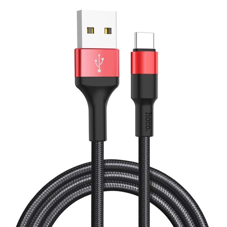Hoco Xpress USB-C Kabel 1m - Svart Röd | 3541 | AlltMobil