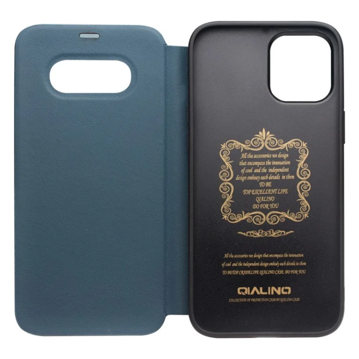 QIALINO - QIALINO iPhone 12 Pro Max Fodral Äkta Läder Cowhide 
