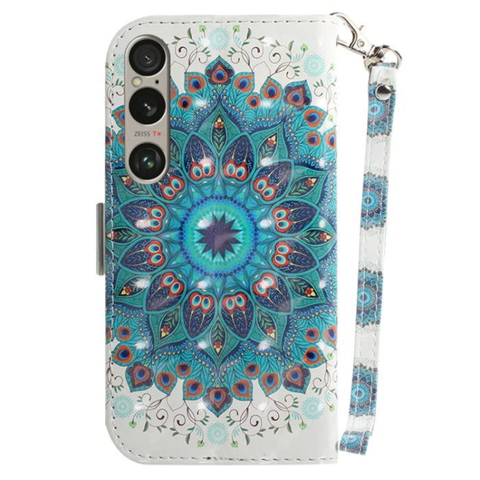 A-One Brand - Sony Xperia 1 VI Plånboksfodral med Handledsrem - Peacock