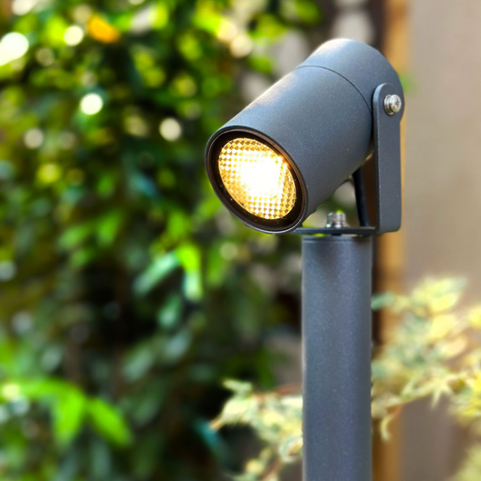 LightsOn - LightsOn Luna 65 Pollare/Trädgårdsspot 350 lm 5W 35° Grå
