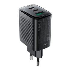 Acefast - Acefast V&auml;ggladdare 1x USB-A/2x USB-C 67W A108 - Svart