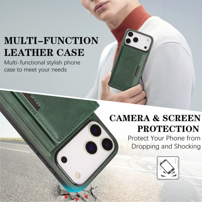 A-One Brand - iPhone 17 Pro Mobilskal MagSafe Kickstand Tri-fold Korthållare