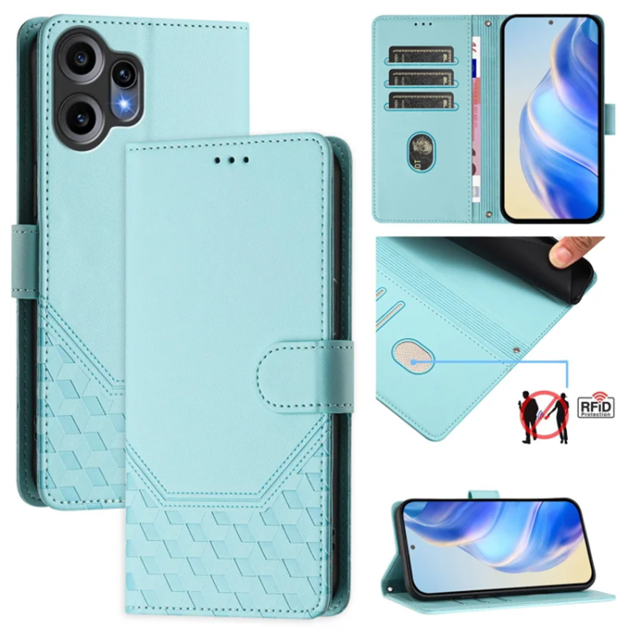 A-One Brand - Nothing CMF Phone 2 Pro Plånboksfodral Imprinted Honeycomb RFID