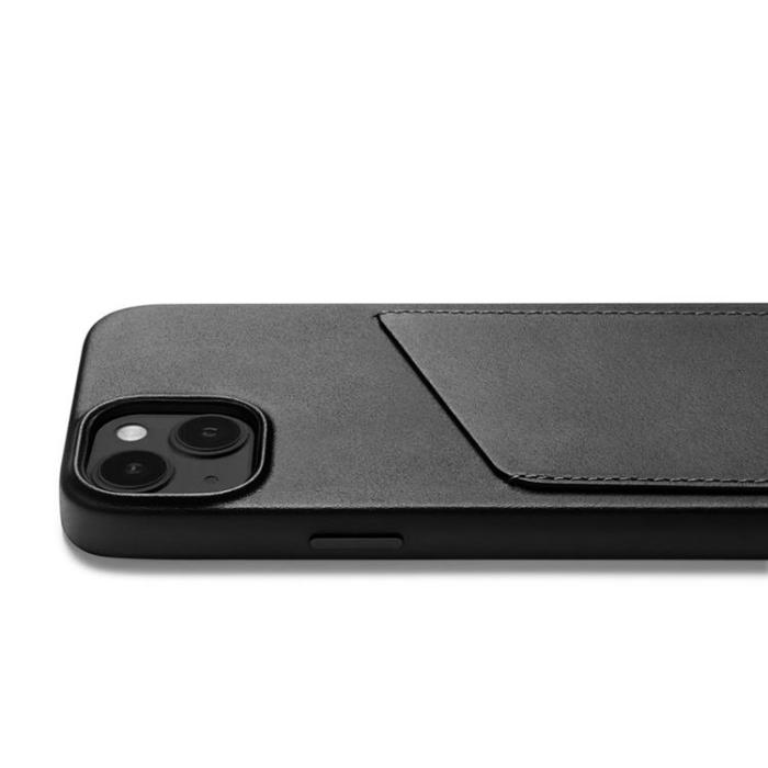 UTGATT1 - Mujjo iPhone 14 Skal Korthållare Full Läder - Svart