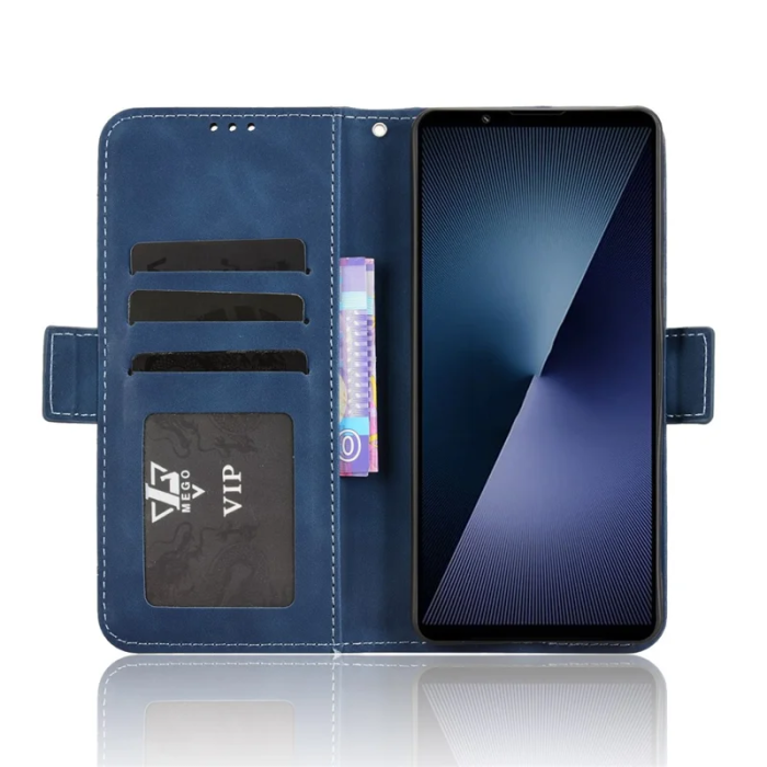 A-One Brand - Sony Xperia 1 VII Plånboksfodral Läder - Blå