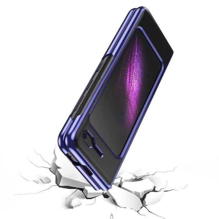 OEM - Electroplating Frame Skal Galaxy Fold - Blå