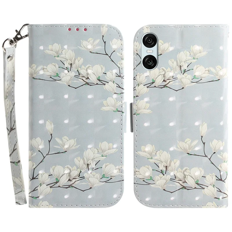Sony Xperia 10 VI Plånboksfodral 3D Pattern - Magnolia | 2353 | AlltMobil