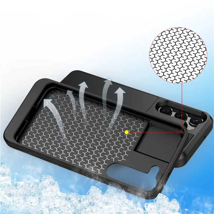 A-One Brand - Galaxy S23 Plus Mobilskal Korthållare Anti-drop - Svart