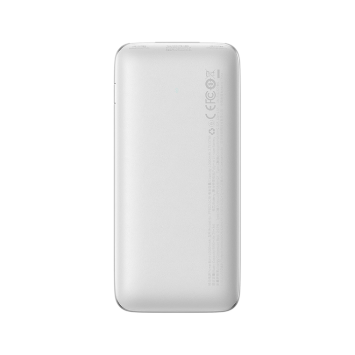 BASEUS - Baseus Powerbank 10000mAh 20W Bipow Pro Med USB-C Kabel - Vit