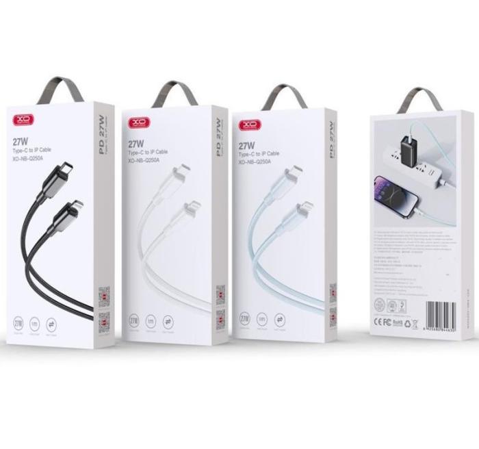 XO - XO USB-C till Lightning kabel 27W 0.35m NB-Q250A PD - Blå