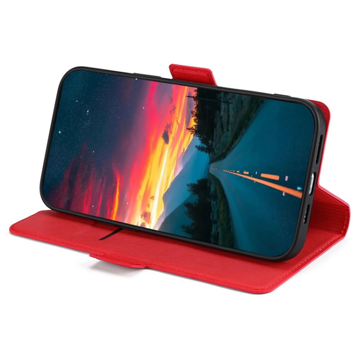 OEM - Xiaomi 13 Lite Plånboksfodral Dual Magnetic Clasp - Röd