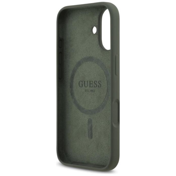 Guess - Guess iPhone 17 Mobilskal MagSafe Silikon Triangle Logo - Khaki