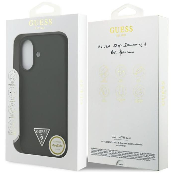 Guess - Guess iPhone 17 Mobilskal MagSafe Silikon Triangle Logo - Khaki
