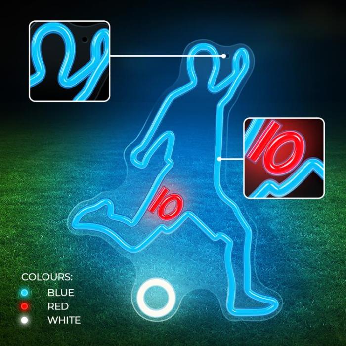 Forever Light - Forever Light Neon LED PLEXI FOTBOLLARE FPNE31 - Flerfärgad