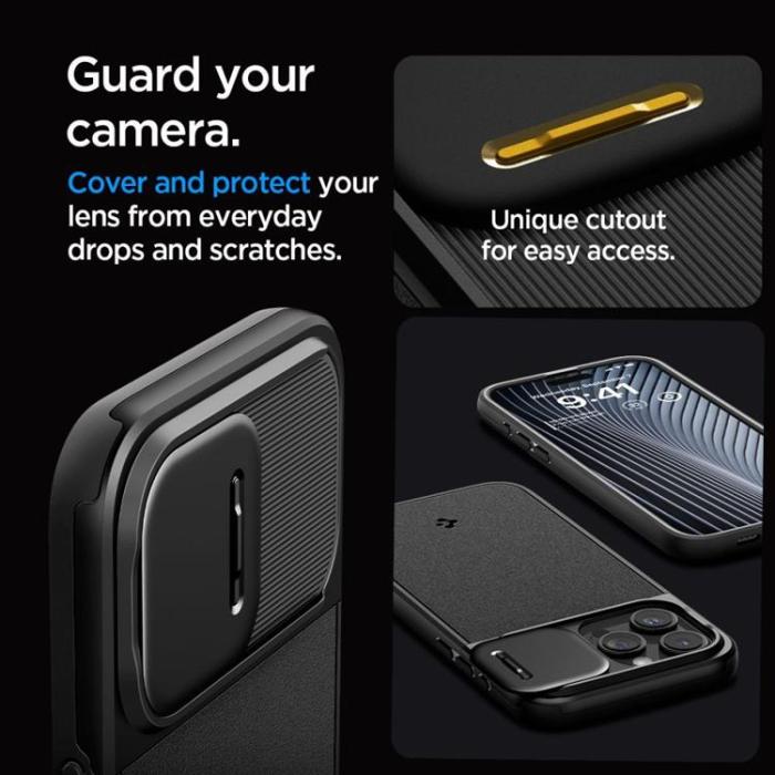 Spigen - Spigen iPhone 15 Pro Mobilskal Magsafe Optik Armor - Svart