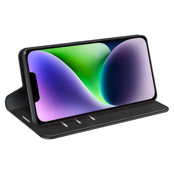 OEM - iPhone 15 Plus Plånboksfodral Flip PU-Läder - Svart