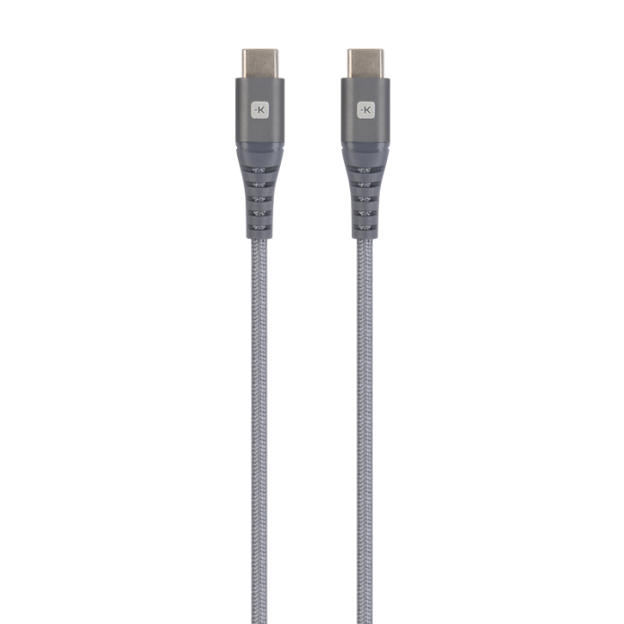 UTGATT1 - SKross USB-C till USB-C Kabel - 1.2 cm - Grå