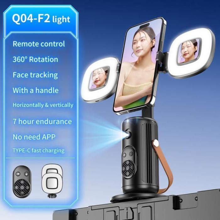 OEM - AI Smart Ansiktsspårning Gimbal Stabilisator med Fjärrkontroll Q04 F2