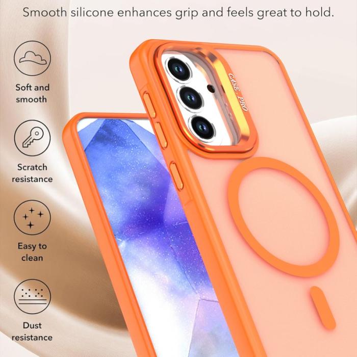 OEM - Mobilskal för Samsung Galaxy S26 Plus Magnetiskt Kickstand PC + TPU - Orange