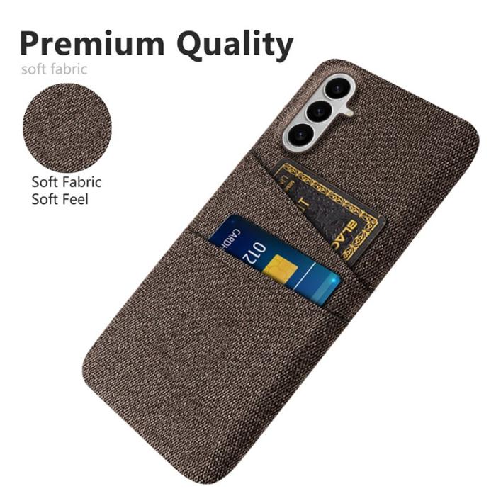 OEM - Mobilfodral för Samsung Galaxy S26 Plus Konstläder med kortfack - Brun
