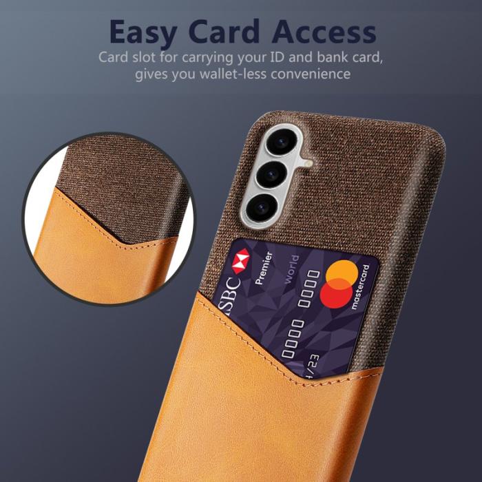 OEM - Mobilfodral för Samsung Galaxy S26 Plus Konstläder med kortfack - Orange