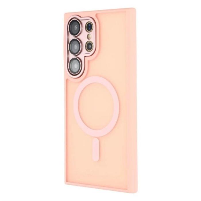 WANLONFENG - WANLONFENG Mobilskal för Samsung Galaxy S26 Ultra Magnetiskt PC + TPU - Rosa