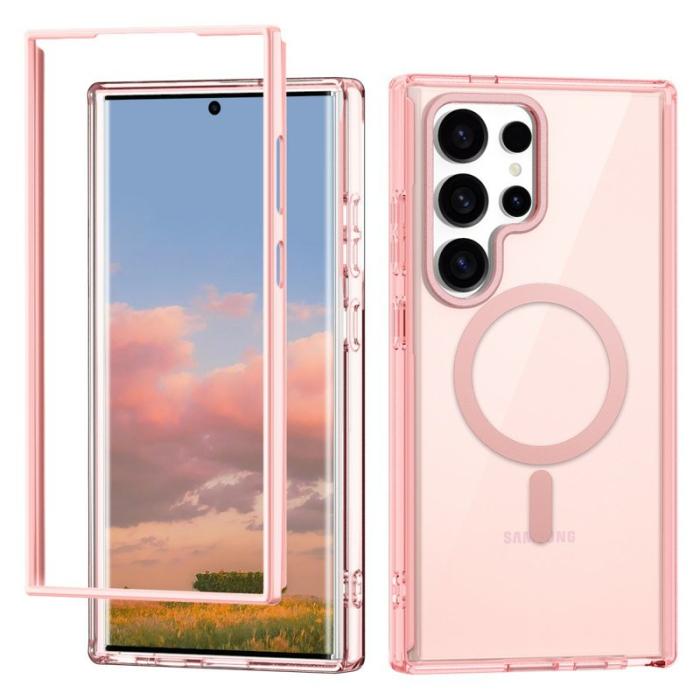 OEM - Mobilskal för Samsung Galaxy S26 Ultra Magnetiskt PC + TPU - Rosa