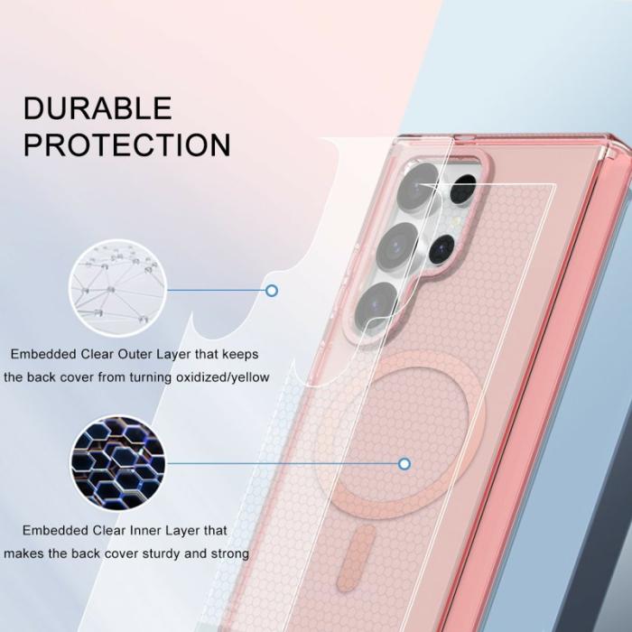 OEM - Mobilskal för Samsung Galaxy S26 Ultra Magnetiskt PC + TPU - Rosa