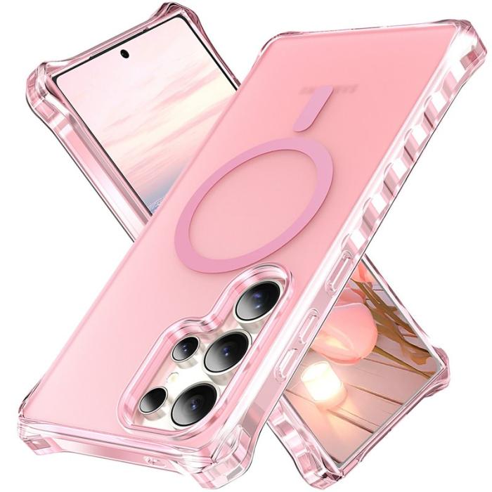 OEM - Mobilskal för Samsung Galaxy S26 Ultra Magnetiskt PC + TPU - Rosa