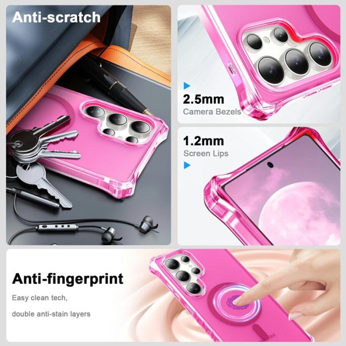 OEM - Mobilskal för Samsung Galaxy S26 Ultra Magnetiskt PC + TPU - Rosa