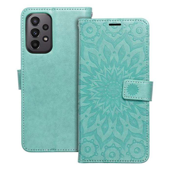 OEM - MEZZO plånboksfodral för Galaxy A23 5G mandala grön