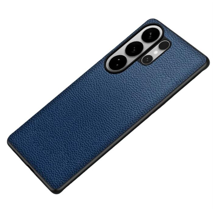 OEM - Mobilskal för Samsung Galaxy S26 Ultra Konstläder PC + TPU - Blå