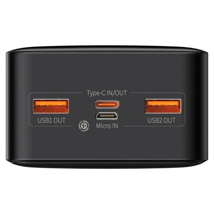 UTGATT5 - Baseus Powerbank 30000mAh 20W Micro USB Typ-C - Svart