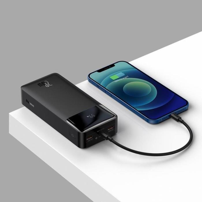UTGATT5 - Baseus Powerbank 30000mAh 20W Micro USB Typ-C - Svart