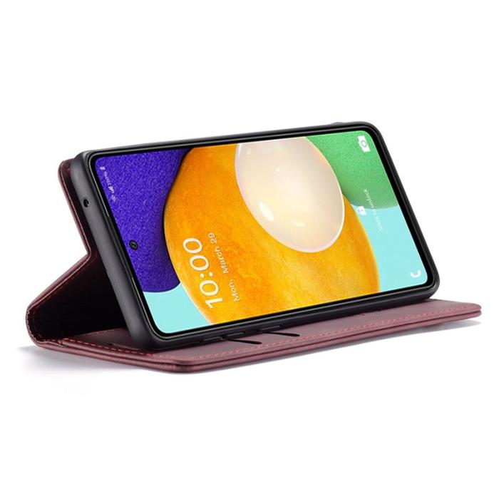 Caseme - CASEME 013 Folio Konstläder Plånboksfodral till Samsung Galaxy A53 5G - Röd