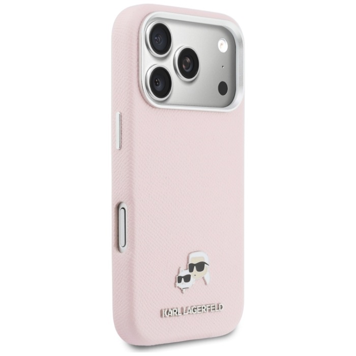 KARL LAGERFELD - Karl Lagerfeld Mobilskal För iPhone 17 Pro MagSafe Karl Head Logo - Rosa