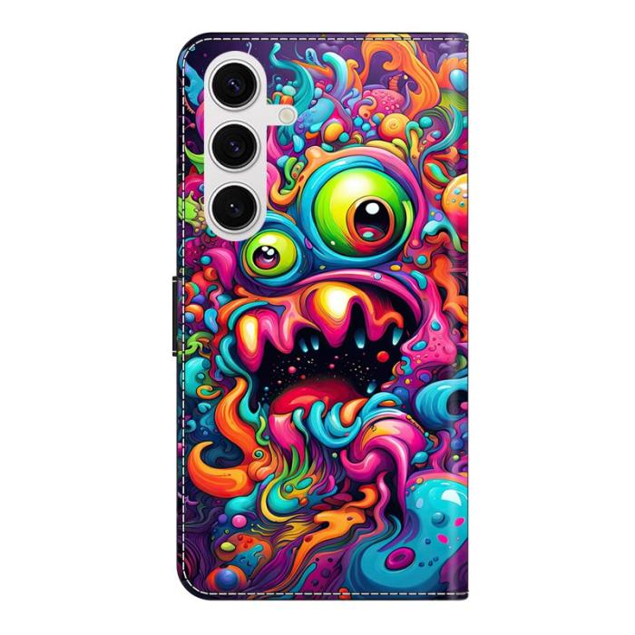 OEM - Samsung Galaxy S26 Plånboksfodral Ställ Konstläder Mönster Graffiti Qilin