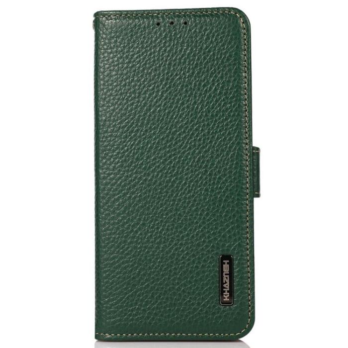 KHAZNEH - KHAZNEH Sony Xperia 1 VII Plånboksfodral RFID Äkta läder - Grön