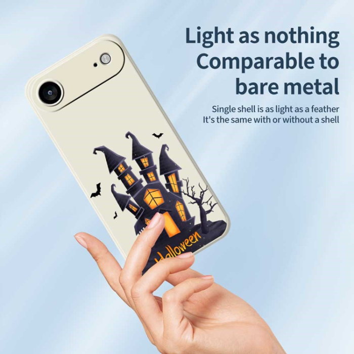 A-One Brand - iPhone Air Mobilskal med Halloween Castle Pattern TPU - Svart